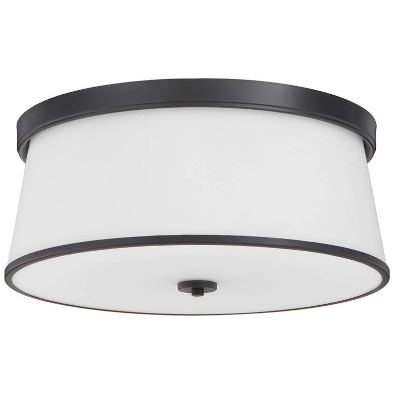 Image 1 Quorum International Weir 20" Matte Black Ceiling Mount