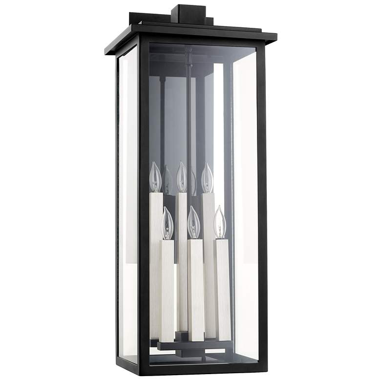 Image 1 Quorum International Westerly LG 6LT Black Wall Lantern