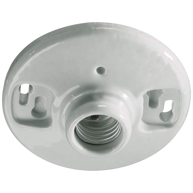 Image 1 Quorum International White Keyless Porcelain Socket