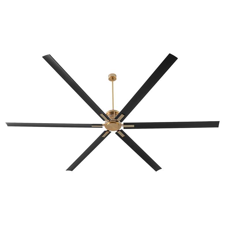 Image 2 Quorum International Zeus 120" Aged Brass Fan more views