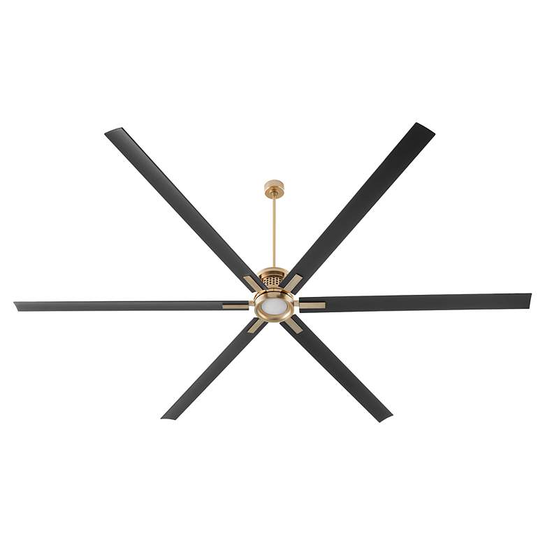 Image 3 Quorum International Zeus 120" Aged Brass Fan more views