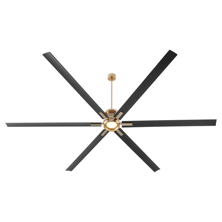 Image 4 Quorum International Zeus 120" Aged Brass Fan more views