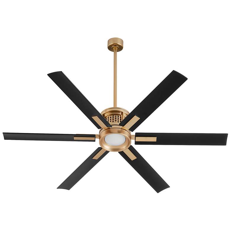 Image 2 Quorum International Zeus 65" Aged Brass Fan more views