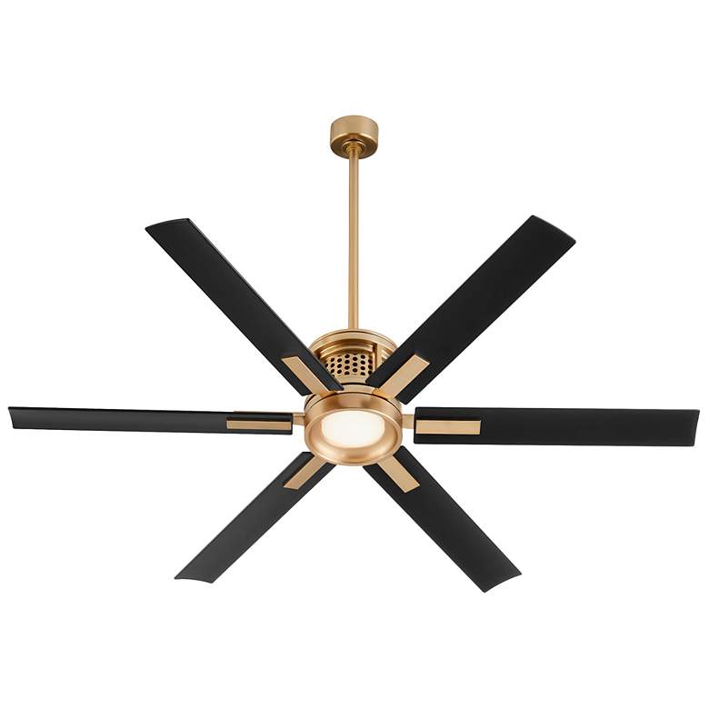 Image 3 Quorum International Zeus 65" Aged Brass Fan more views