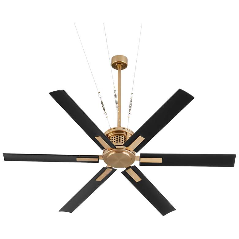 Image 4 Quorum International Zeus 65" Aged Brass Fan more views