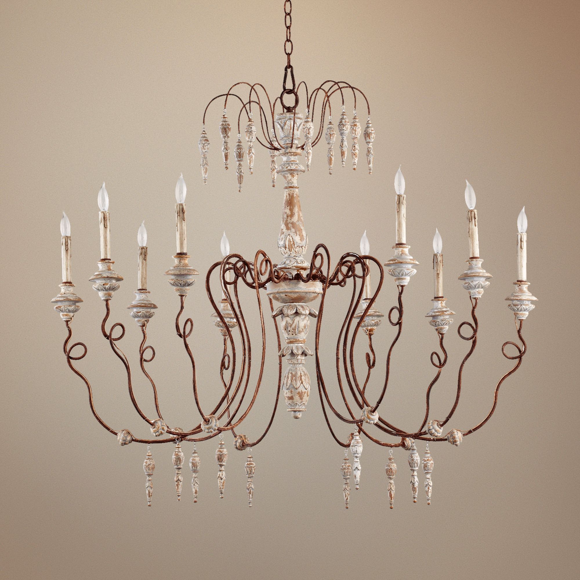 large grey chandelier