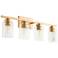 Quorum Ladin 30" Wide Aged Brass 4-Light Vanity Bath Light