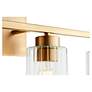 2_Quorum Ladin 30" Wide Aged Brass 4-Light Vanity Bath Light more views