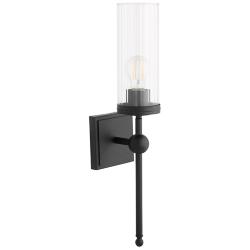 Quorum Lee Boulevard 22 3/4" High Matte Black Wall Sconce