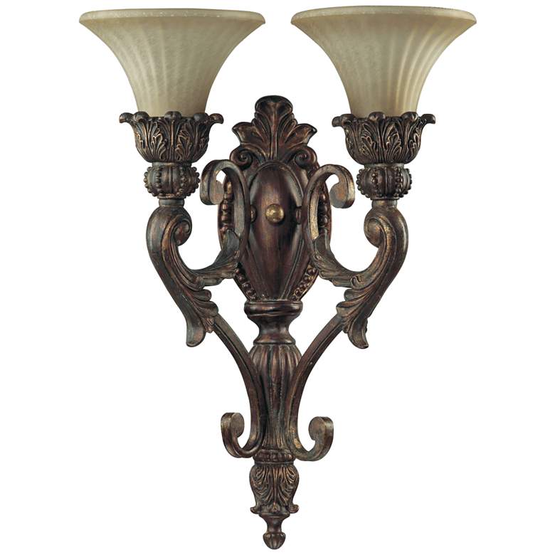 Image 2 Quorum Madeleine 21 1/2 inch High Gold 2-Light Wall Sconce