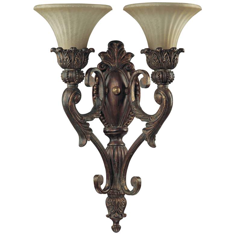 Image 2 Quorum Madeleine 21 1/2" High Gold 2-Light Wall Sconce