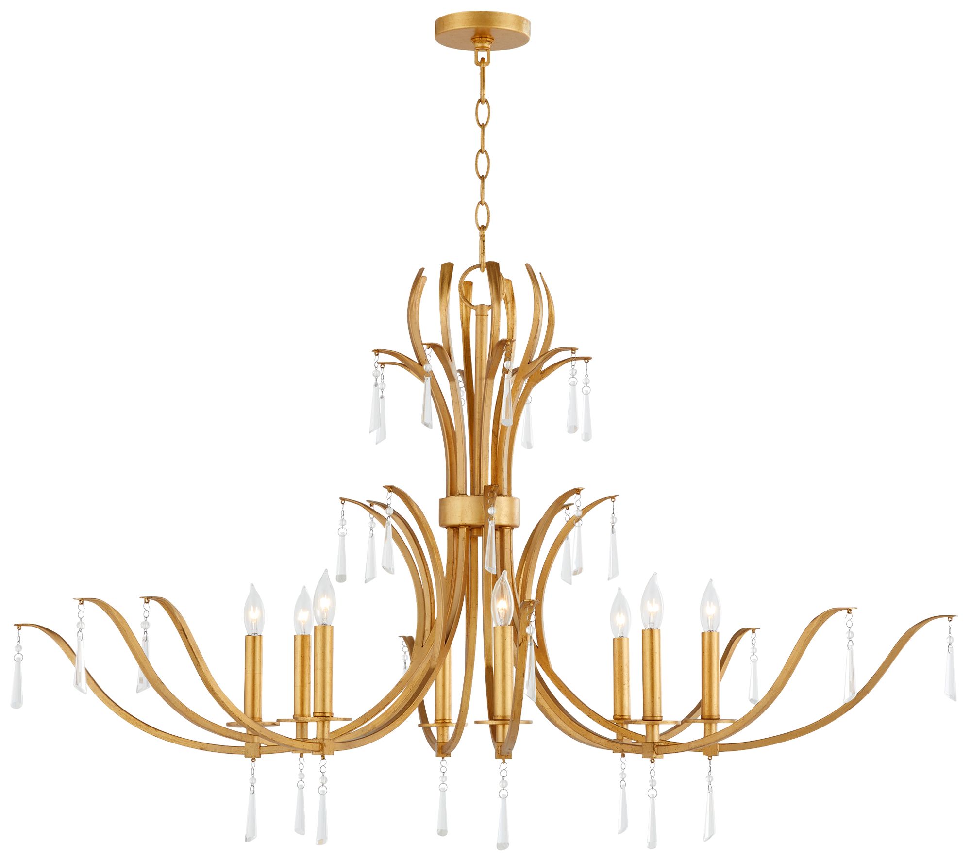 Quorum Majesty 45" Wide Gold 8-Light Chandelier