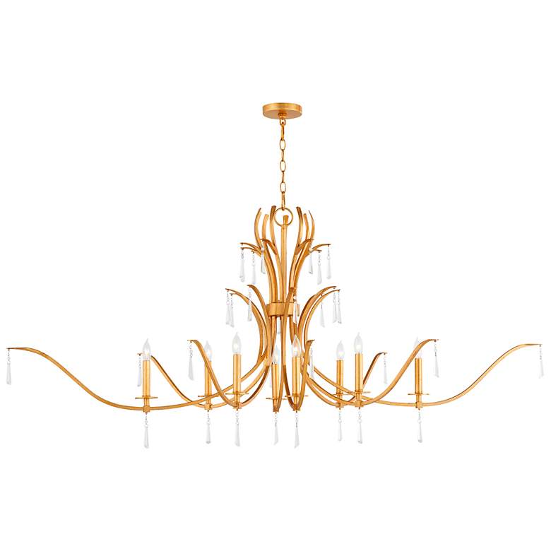 Image 2 Quorum Majesty 62" Wide Gold 8-Light Candle Chandelier more views