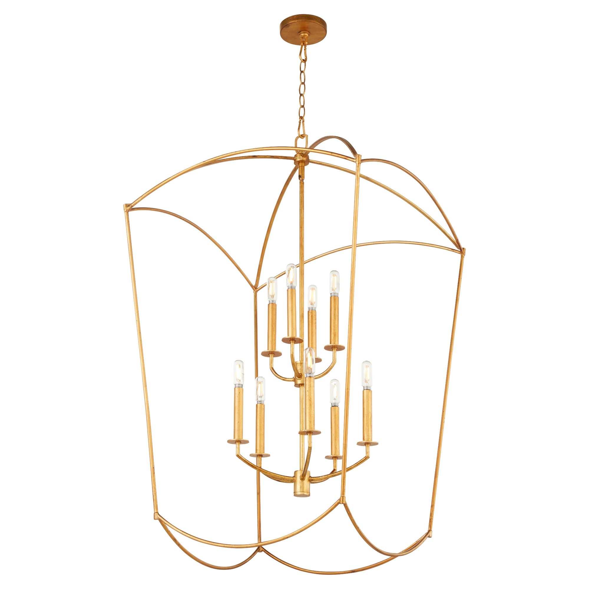 Image 2 Quorum Mantle 24 1/4" Wide Gold 9-Light Chandelier more views