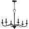 Quorum Maryse 29" Wide Matte Black 6-Light Chandelier