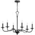 Quorum Maryse 29" Wide Matte Black 6-Light Chandelier