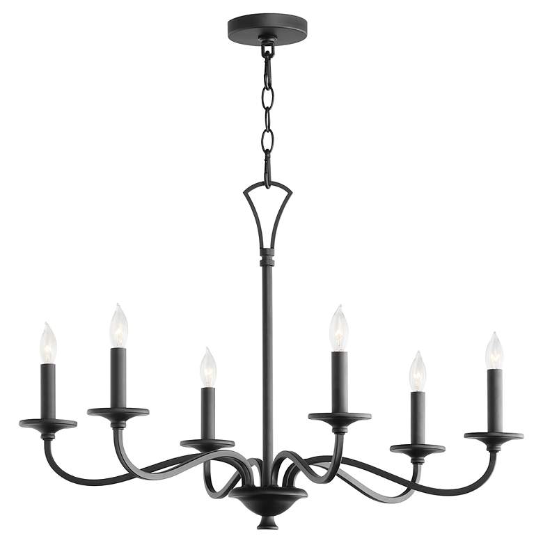 Image 2 Quorum Maryse 29" Wide Matte Black 6-Light Chandelier more views