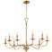 Quorum Maryse 37" Wide Angel Brass 9-Light Chandelier
