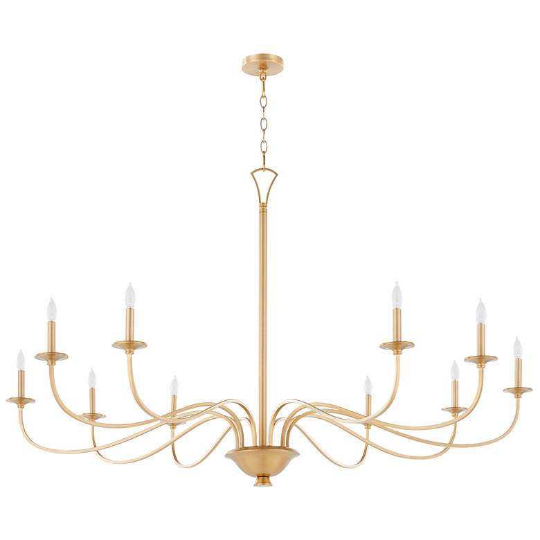 Image 1 Quorum Maryse 60" Wide Angel Brass 10-Light Chandelier