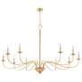 1_Quorum Maryse 60" Wide Angel Brass 10-Light Chandelier