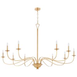 Quorum Maryse 60" Wide Angel Brass 10-Light Chandelier