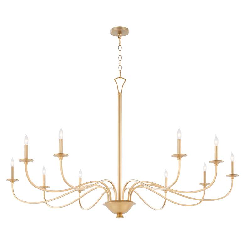 Image 2 Quorum Maryse 60" Wide Angel Brass 10-Light Chandelier more views