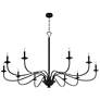 1_Quorum Maryse 60" Wide Matte Black 10-Light Chandelier
