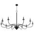 Quorum Maryse 60" Wide Matte Black 10-Light Chandelier