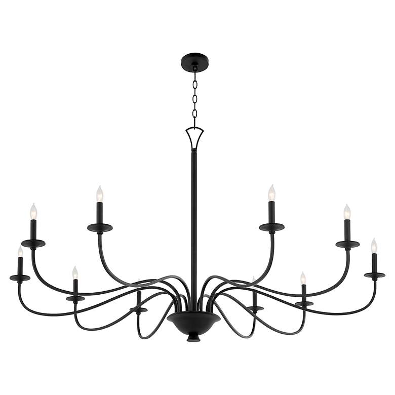 Image 2 Quorum Maryse 60" Wide Matte Black 10-Light Chandelier more views