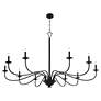 2_Quorum Maryse 60" Wide Matte Black 10-Light Chandelier more views