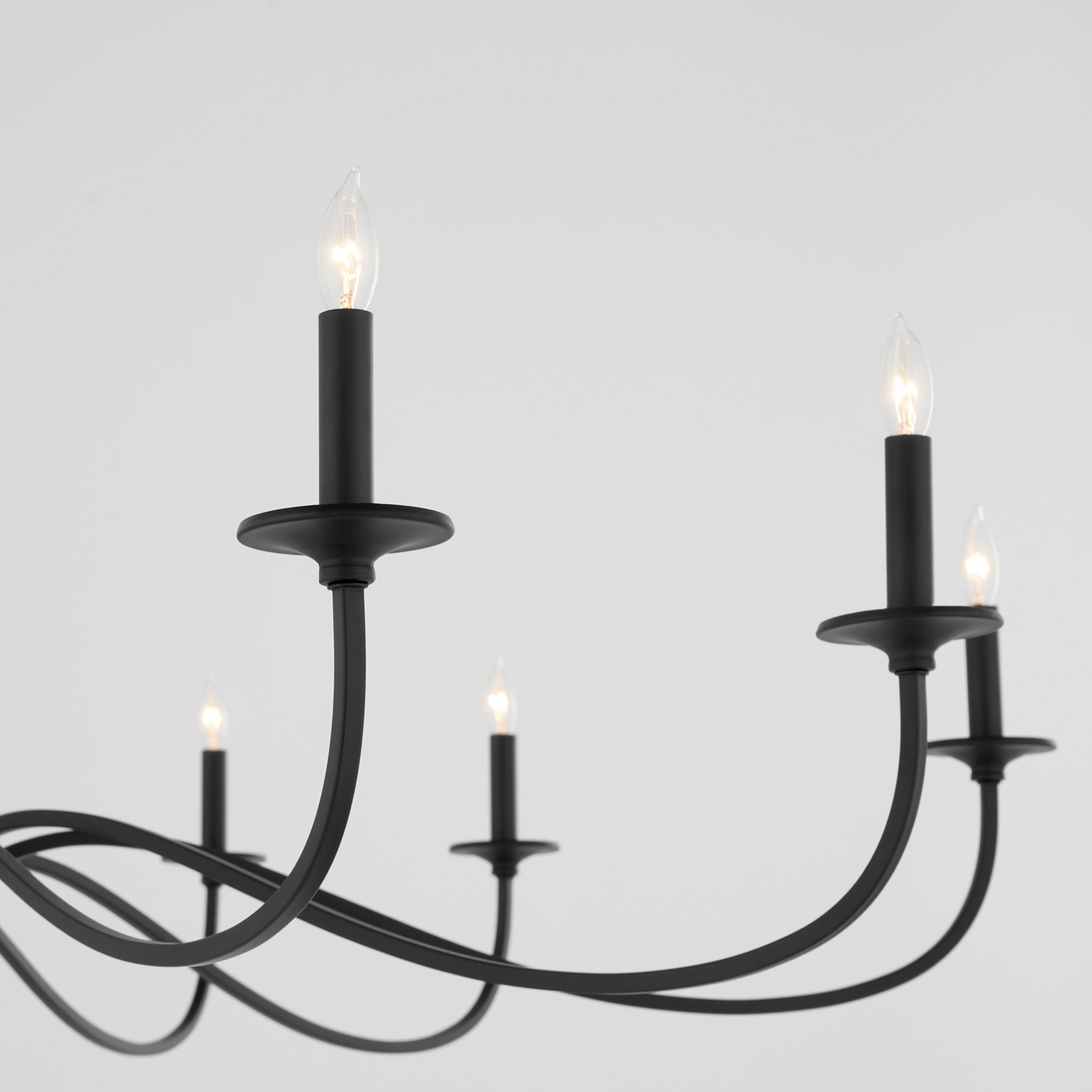 Image 3 Quorum Maryse 60" Wide Matte Black 10-Light Chandelier more views