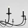 3_Quorum Maryse 60" Wide Matte Black 10-Light Chandelier more views