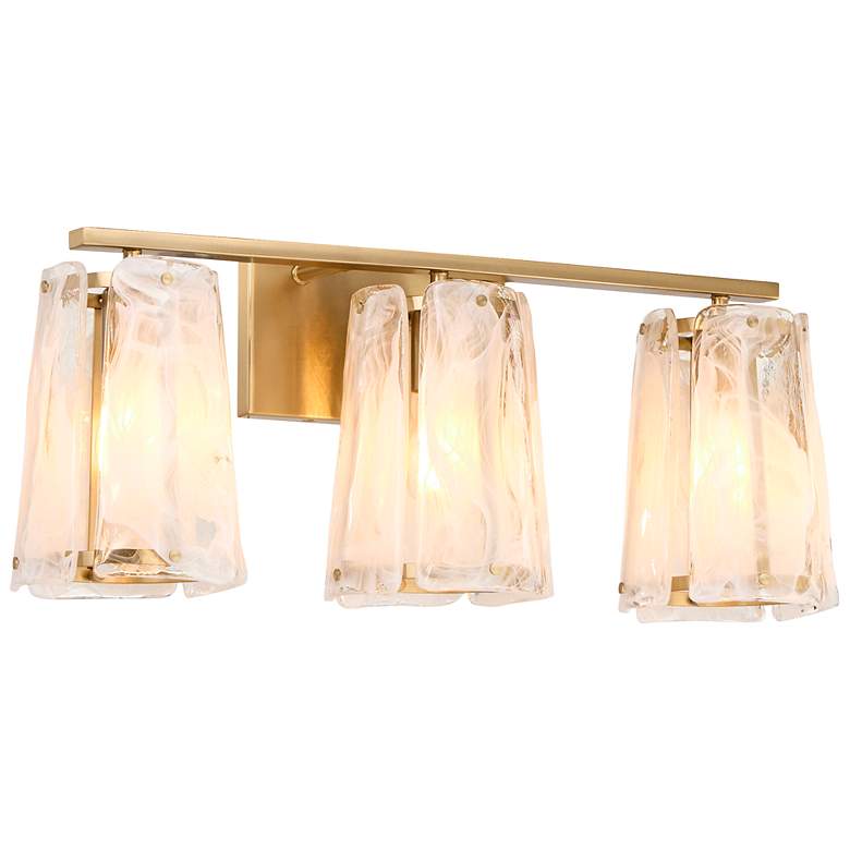 Image 2 Quorum Prestige 24"W Aged Brass 3-Light Vanity Bath Light more views