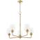 Quorum Raymond 27" Wide 5-Light Aged Brass Chandelier