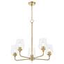 2_Quorum Raymond 27" Wide 5-Light Aged Brass Chandelier more views