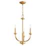2_Quorum Reyes 18 1/2" Wide Aged Brass 3-Light Chandelier more views