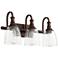 Quorum Richmond 20 1/4" Wide Oiled Bronze 3-Light Bath Light