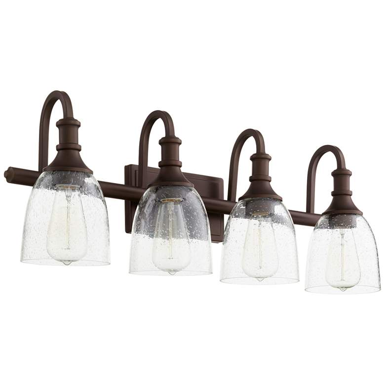 Image 1 Quorum Richmond 27 3/4" Wide Oiled Bronze 4-Light Bath Light