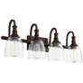 Quorum Richmond 27 3/4" Wide Oiled Bronze 4-Light Bath Light