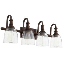 Quorum Richmond 27 3/4" Wide Oiled Bronze 4-Light Bath Light