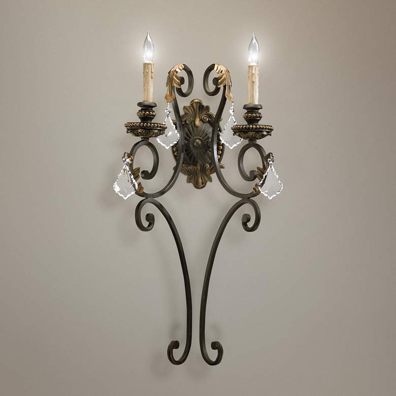 Image 1 Quorum Rio Salado 26 3/4 inchH Mystic Silver Wall Sconce