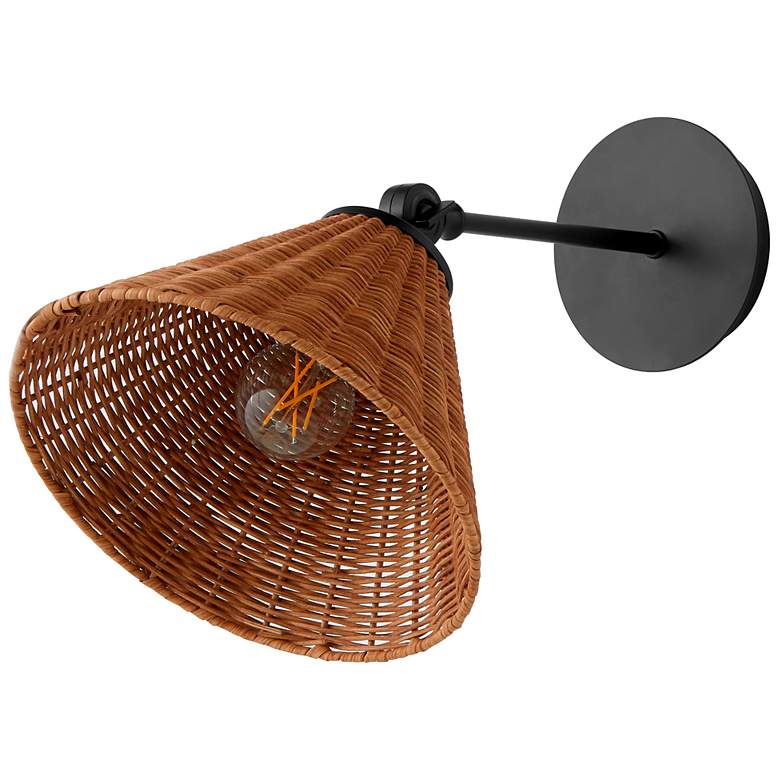 Image 3 Quorum Robinson 10" High Matte Black Wall Sconce more views