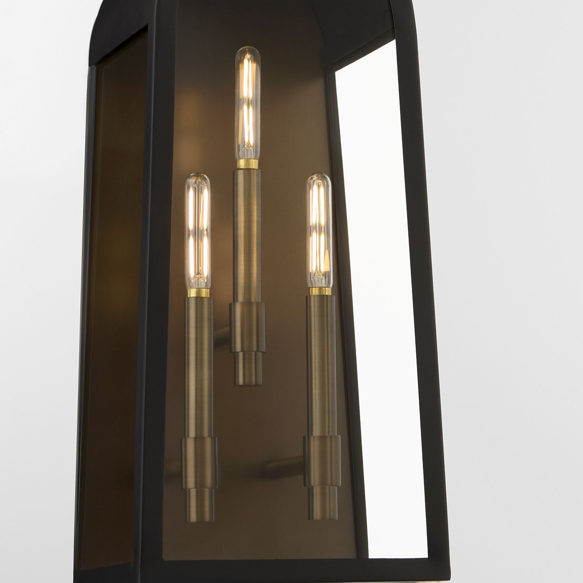 Image 4 Quorum Rossi 25" High Matte Black 3-Light Outdoor Wall Light more views