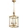 Quorum Rossington 12" Wide Aged Brass 3-Light Mini Pendant