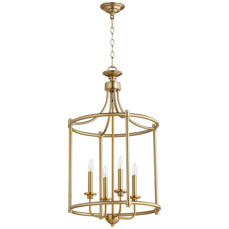 Image 1 Quorum Rossington 12" Wide Aged Brass 3-Light Mini Pendant