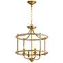 Quorum Rossington 18" Wide Aged Brass 4-Light Ceiling Light