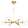 1_Quorum Rovi 30" Wide Aged Brass 6-Light Chandelier