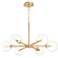 Quorum Rovi 30" Wide Aged Brass 6-Light Chandelier