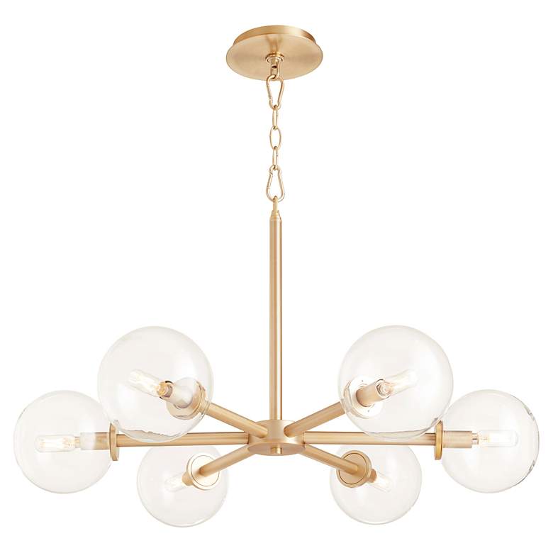 Image 2 Quorum Rovi 30" Wide Aged Brass 6-Light Chandelier more views