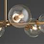 4_Quorum Rovi 30" Wide Aged Brass 6-Light Chandelier more views
